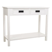 Mobile da ingresso in legno bianco 100x40x80h