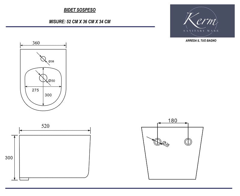 Sanitari Sospesi Moderni Rimless Sedile con Chiusura Rallentata|