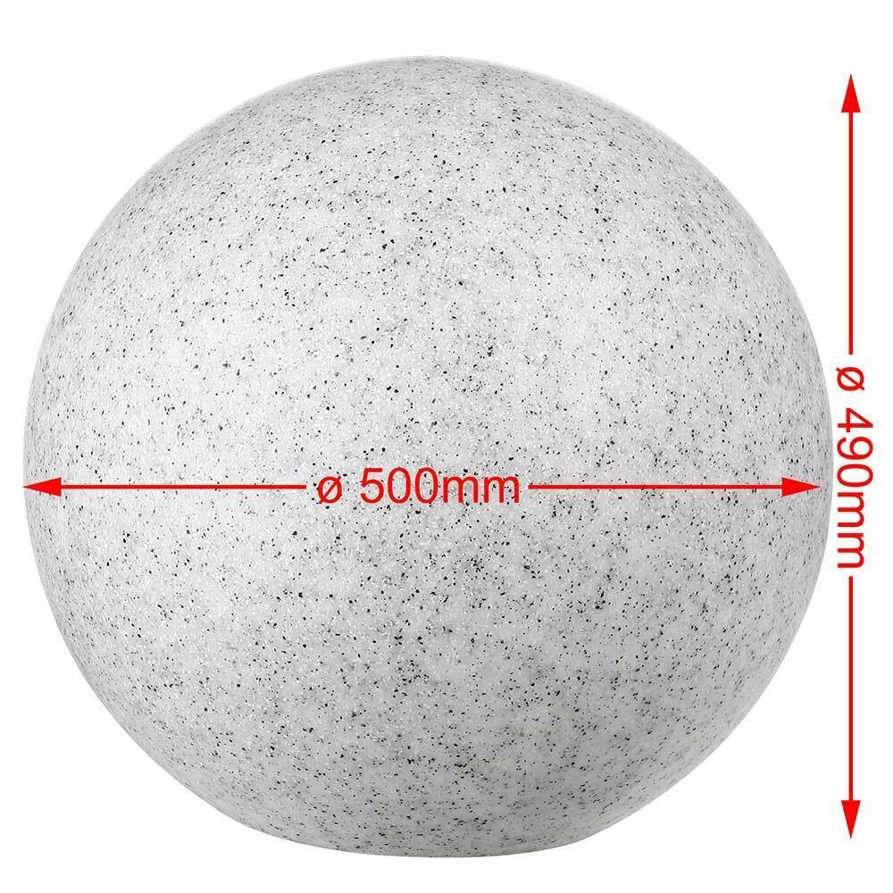 Lampada Sfera Giardino 50cm Luce Illuminazione Esterno Attacc E27 Effetto Pietra