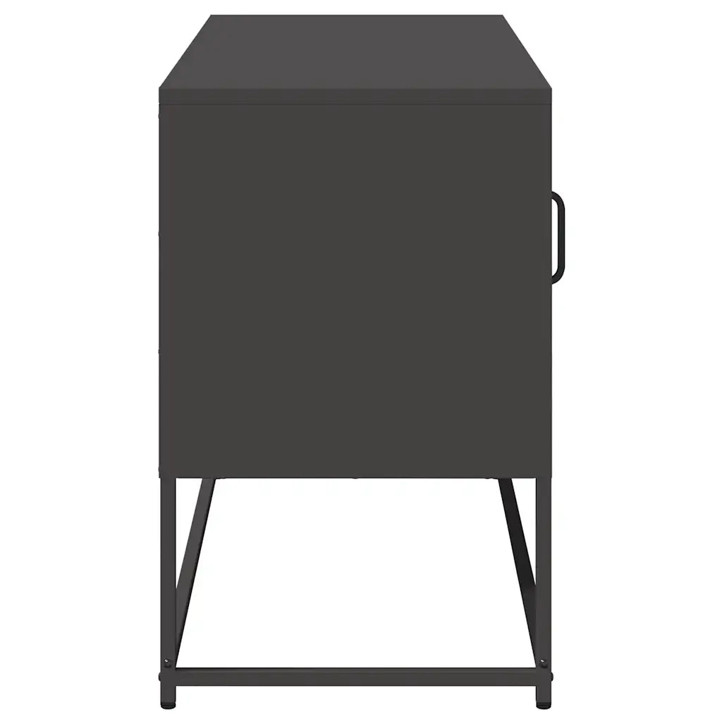 Mobile TV-Credenza per TV-Console TV Nero 100,5x39x60,5 cm in Acciaio 100759