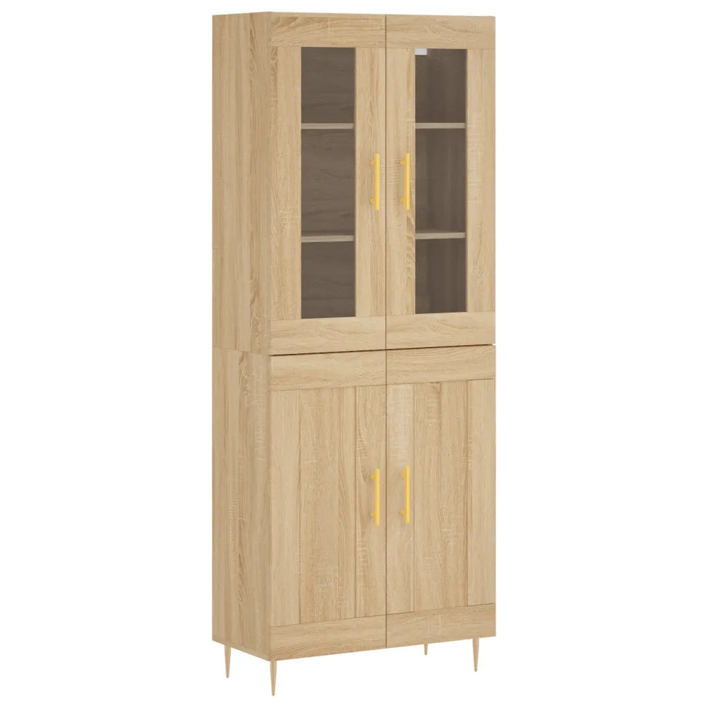 Credenza Rovere Sonoma 69,5x34x180 cm in Legno Multistratocod mxl 125519