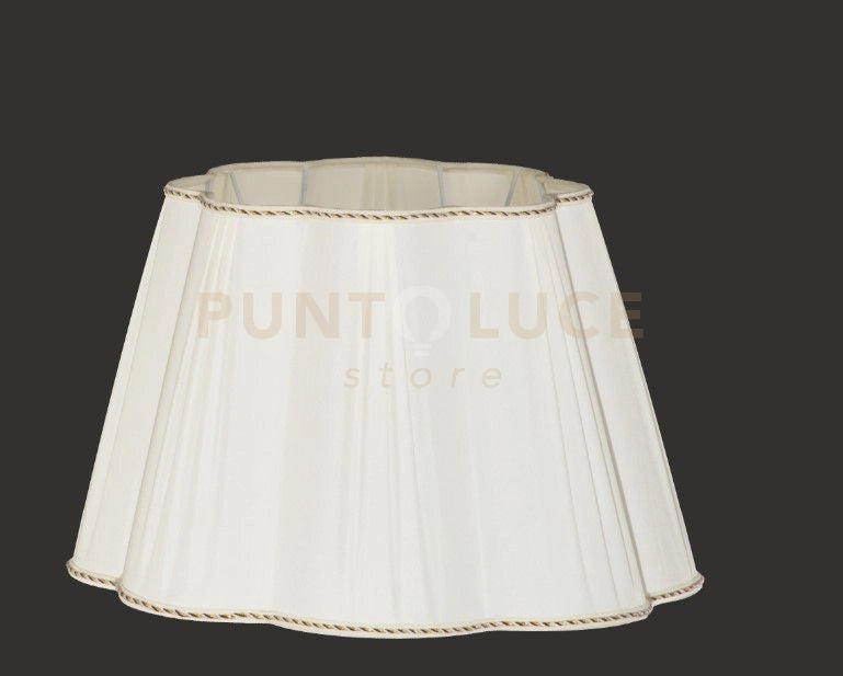 TC.3055 PARALUME D.45CM MARGHERITA PLISSE'AVORIO ATTACCO E27
