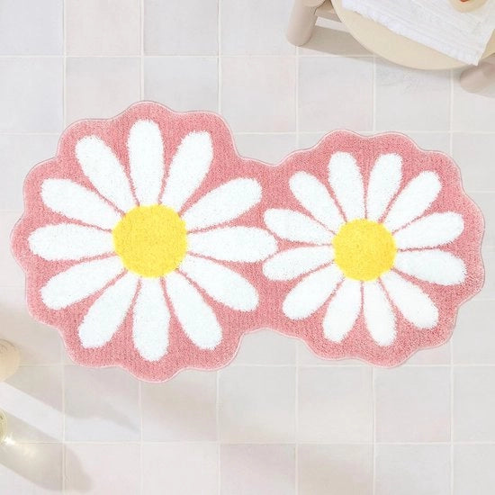 Tappeto per bagno rosso - antiscivolo e assorbente - 1 pezzo - microfibra - 60 x 99 cm