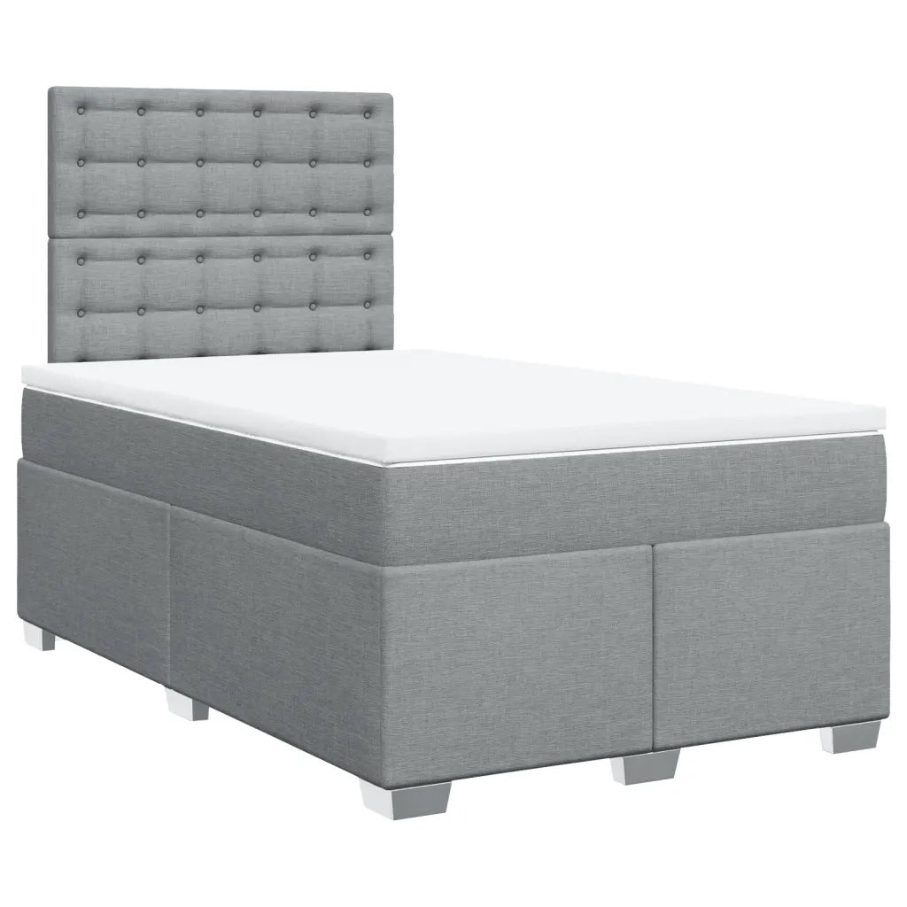 Giroletto a Molle con Materasso Grigio Chiaro 120x200cm Tessuto 3290469