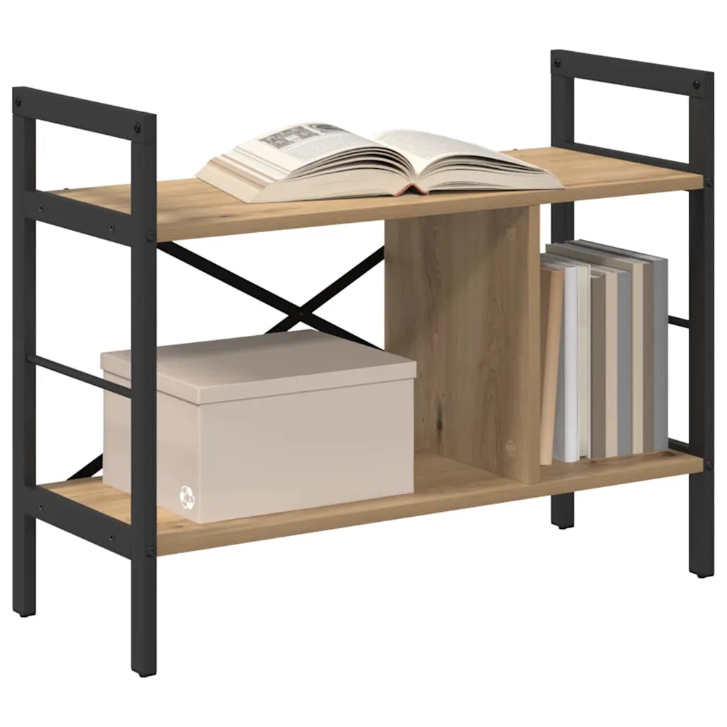 Libreria-Scaffale per Libri-Mobile di Stoccaggio Rovere artigianale 75 x 30 x 58,5 cm Legno multistrato
