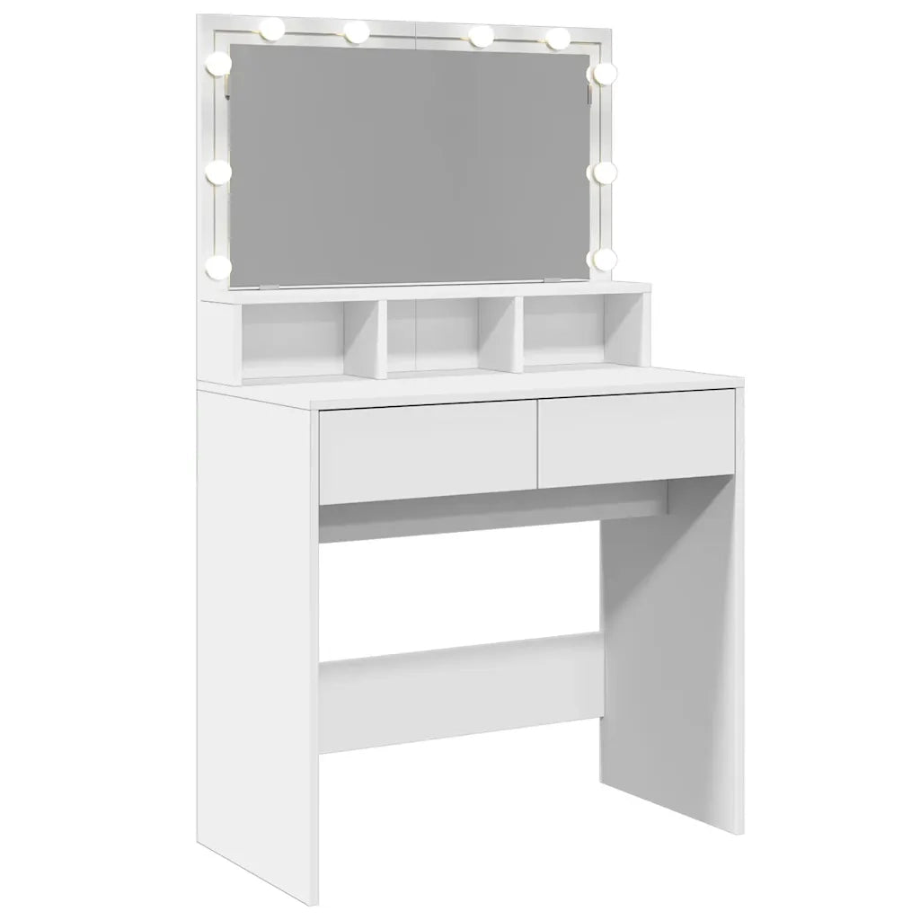 Toeletta | Tavolo da Trucco con LED Bianca 80x41x134,5 cm