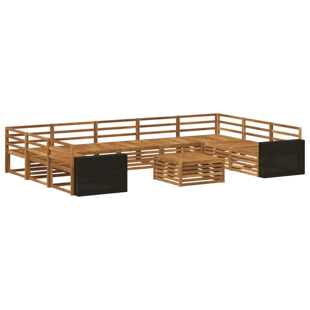 Set di divani da esterno 10 pz Naturale 3383872