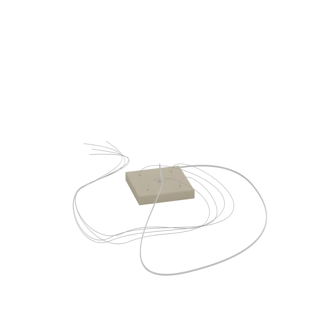 Rosone Quadrato Metallo Sabbia 1 Foro 14X14Cm