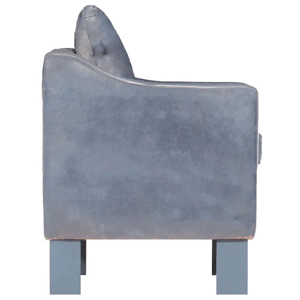 Poltrona a Pozzetto Grigia in Vera Pelle cod mxl 25514