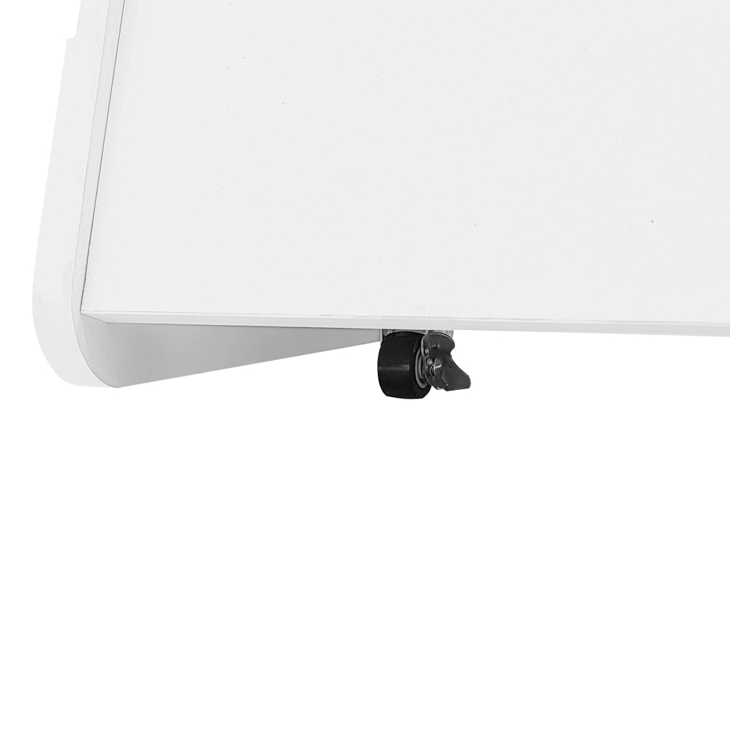 Credenza moderna - Zephmum - 81x33x51,5 cm - Bianco - Con rotelle, design sicuro e arrotondato