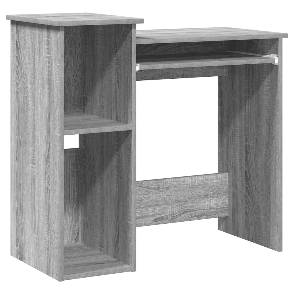 Scrivania Mensole Grigio Sonoma 84x40x78 cm Legno Multistrato