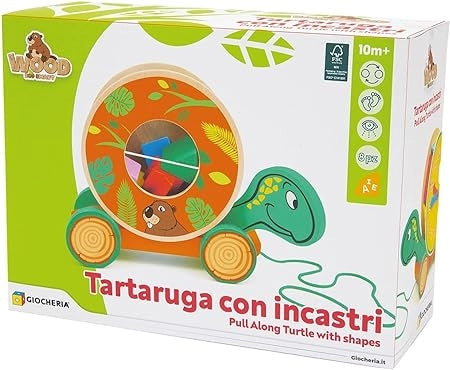 Trudi- Trainabile Tartaruga con Incastri (8 pz.),