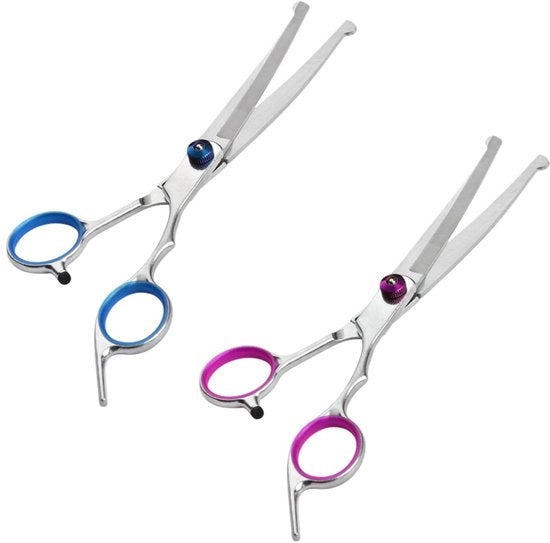 Detersivo per Animali - Scissor per Animali 17 cm - Acciaio Inossidabile - Cura Animali - 2 Pezzi - Forma Pesce - Duraturo e Sicuro - Scissor per Animali