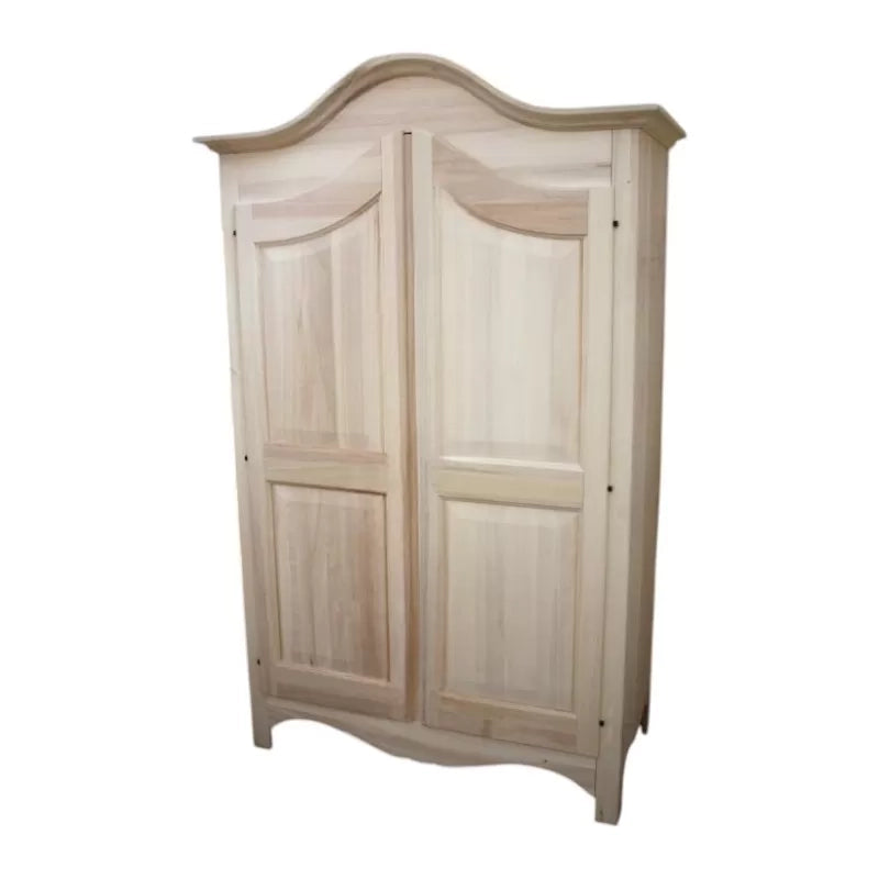 armadio classico 2 porte legno grezzo 125x61x200 (922) - Mobili 2G