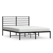 Letto matrimoniale | Letto per adulti | Giroletto con Testiera in Metallo Nero 140x190 cm