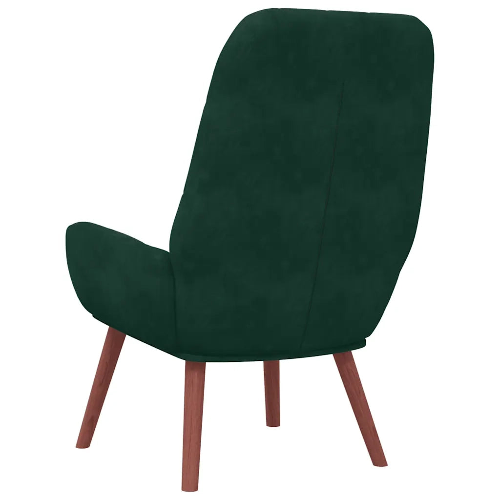 Sedia Relax Verde Scuro in Velluto 4102634