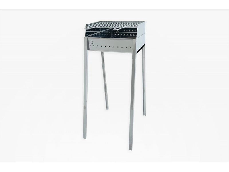 Barbecue a carbone Lisa Stromboli 40x30 portatile in acciaio inox