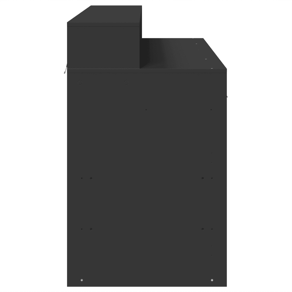 Scrivania con Luci LED Nera 120x55x91 cm in Legno Multistrato