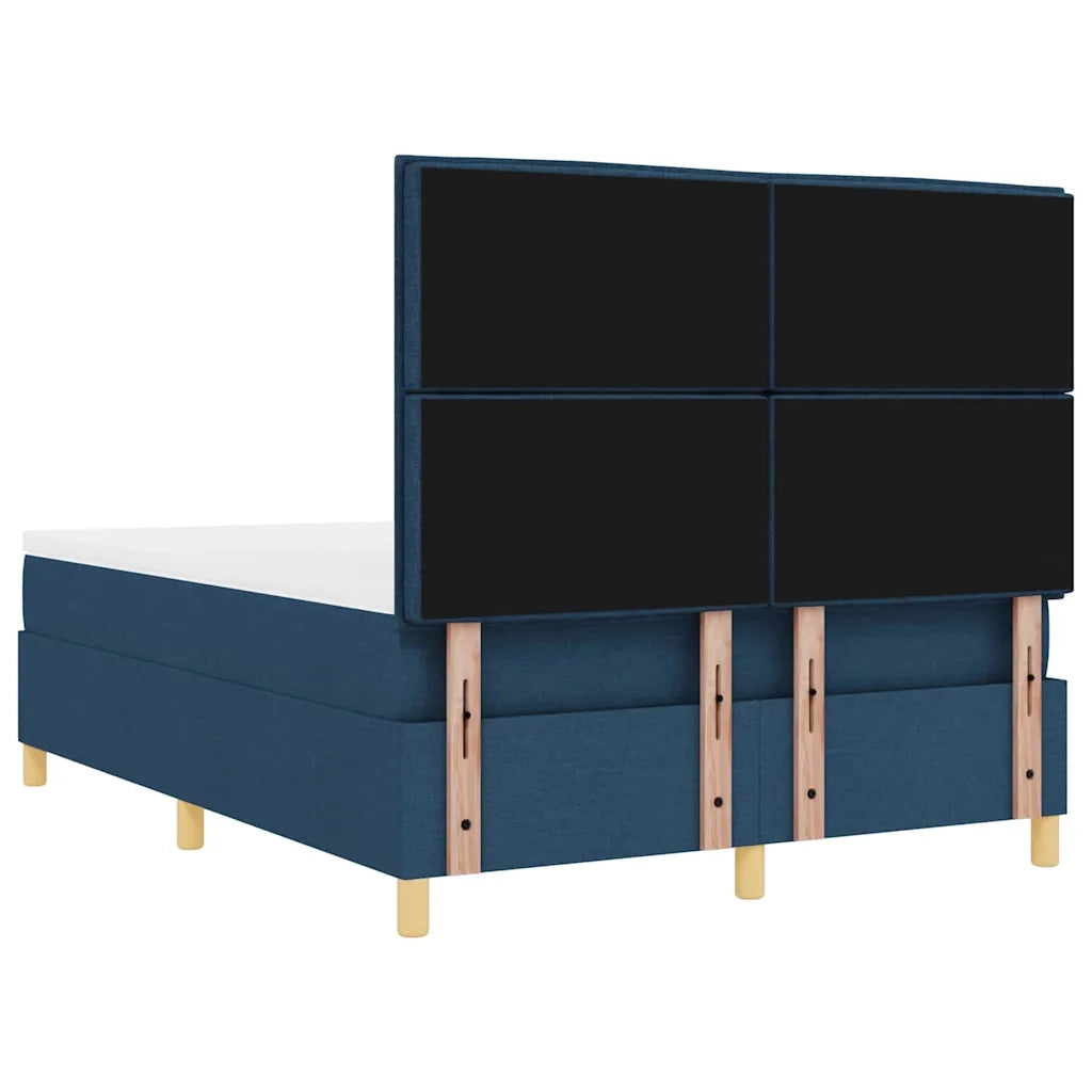 Letto a Sorgente LED con materasso Blu 160 x 200 cm Tessuto 3343039