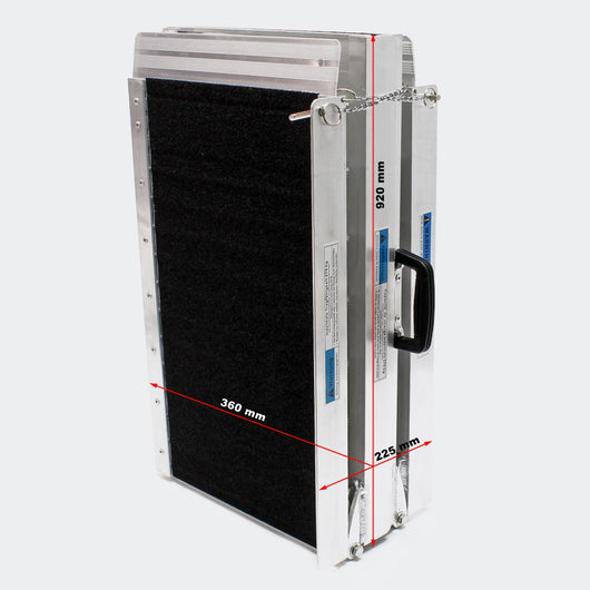 Set di 2 rampe per sedia a rotelle pieghevoli in alluminio 183 x 72 cm 270 kg massimo nero 3416008