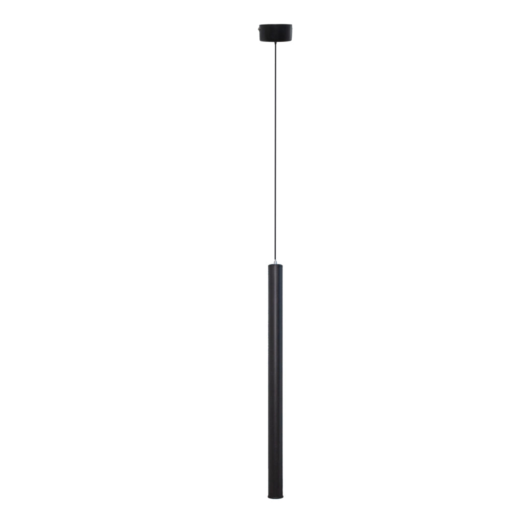 Lampada moderna sospensione elegante cilindrica LED 3W luce calda cucina pendente 50cm tavolo pranzo bar 230V NERO 4000K