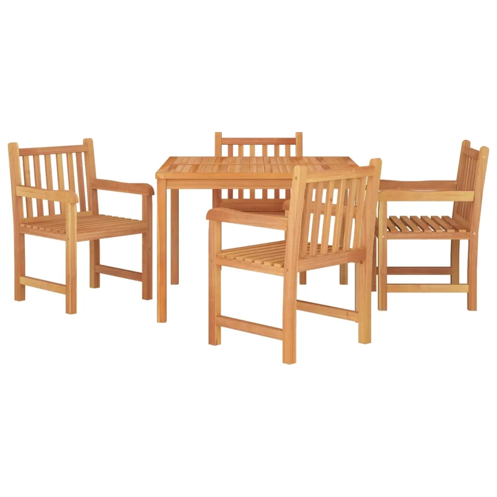 Set da Pranzo per Giardino 5 pz in Legno Massello di Teak 3157147
