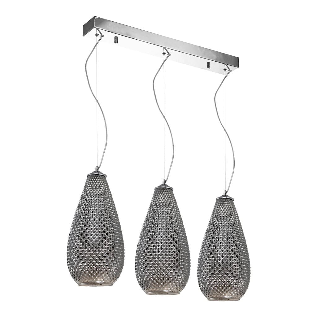 Lampadario Milagro Petra ML5481 3xE27 cromato vetro