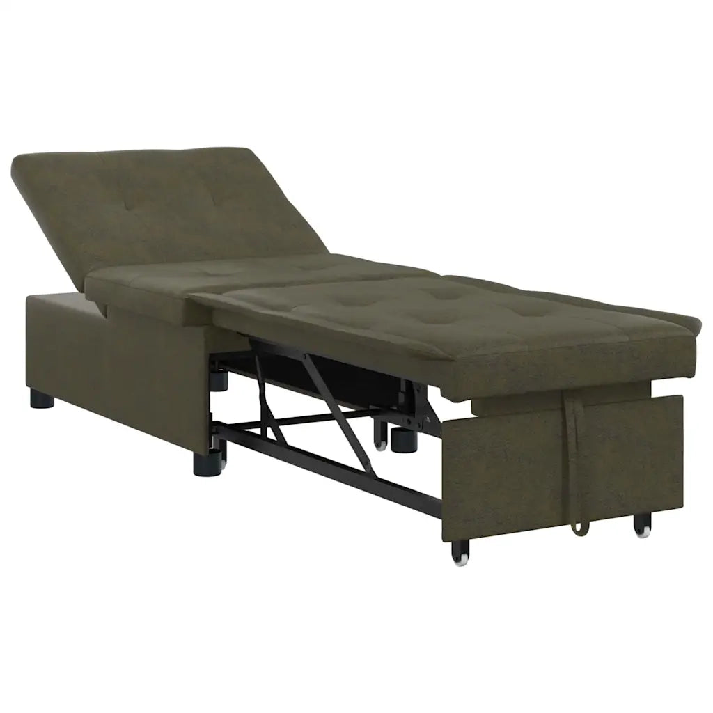 Divano letto Verde militare 194 x 67 x 82 cm Tessuto Huahua 42008606