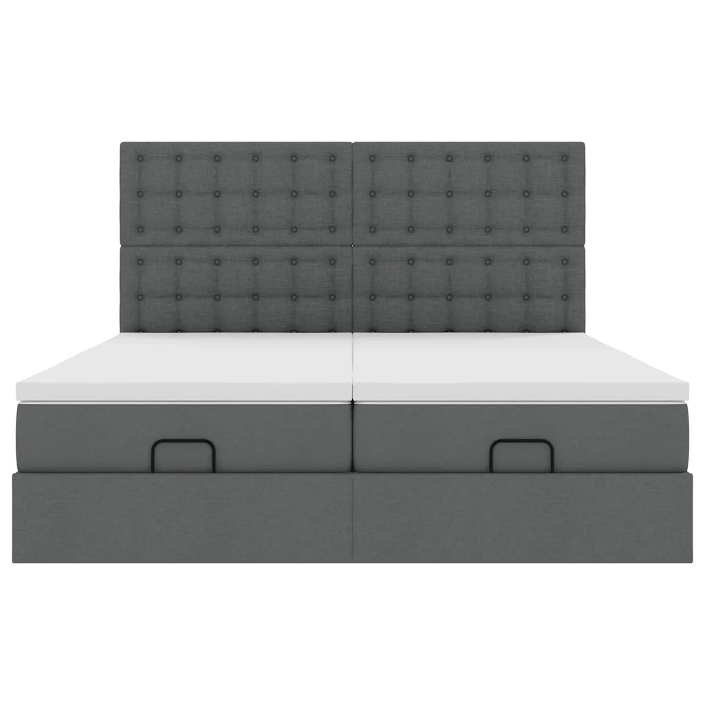 Struttura Letto Pouf con Materassi 160x200 cm in Tessuto