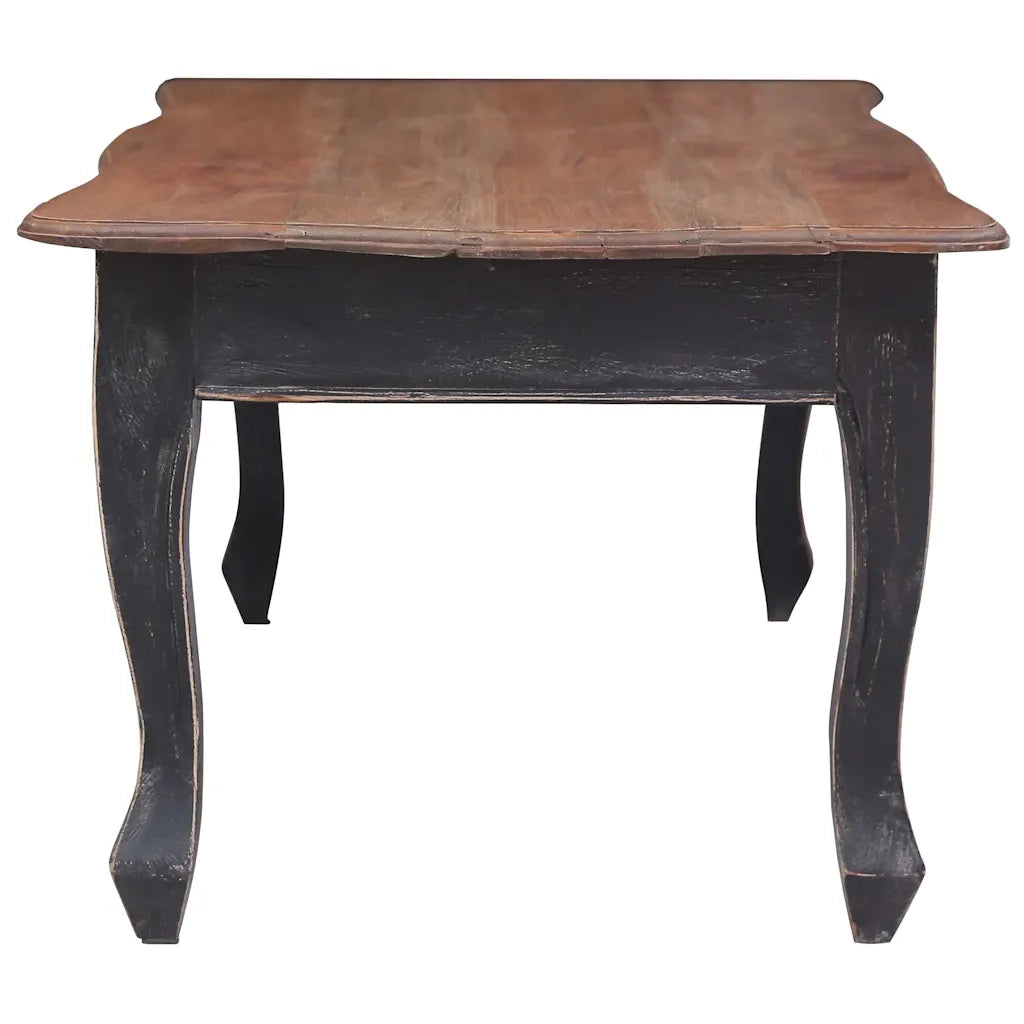 Tavolino da Salotto Nero 120x60x45 cm Legno Massello di Mogano 283904