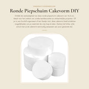 Decorazione per torte in schiuma di poliuretano rotonda - Cakevorm - 14,5 cm - Adatto per progetti creativi e feste