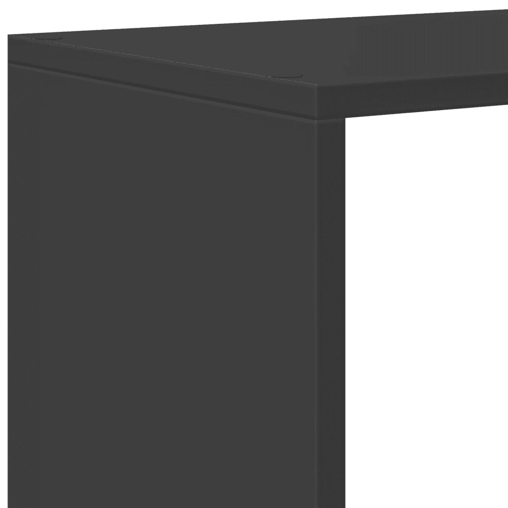 Libreria Divisorio 3 Ripiani Nera 123x29x123 cm in Truciolato 857986