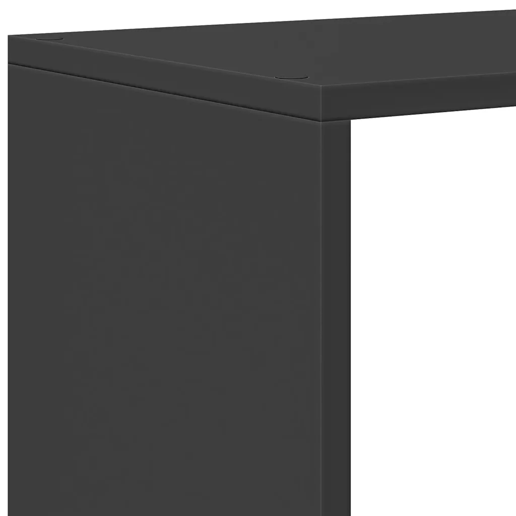 Libreria Divisorio 3 Ripiani Nera 123x29x123 cm in Truciolato 857986