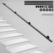 Pannelli di Parete Gepoedercoat Leuningen Diametro 32 mm Esterno Interno Nero Lunghezza 300cm