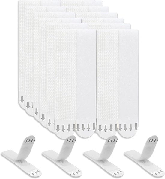 Hanger per foto senza perforazione, 36 paia (72 pezzi) - Hanger per foto con adesivo bianco, appendi calendari, foto e poster senza perforazione
