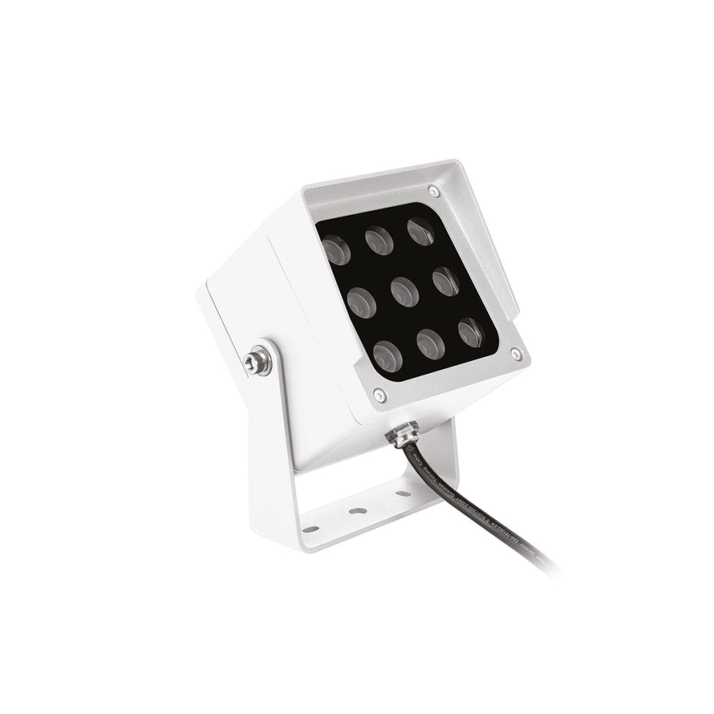 Proiettore LED GES2230 18W Bianco con Staffa IP65, Temperatura Luce Selezionabile 3000K/4000K/6500K - Gea Luce