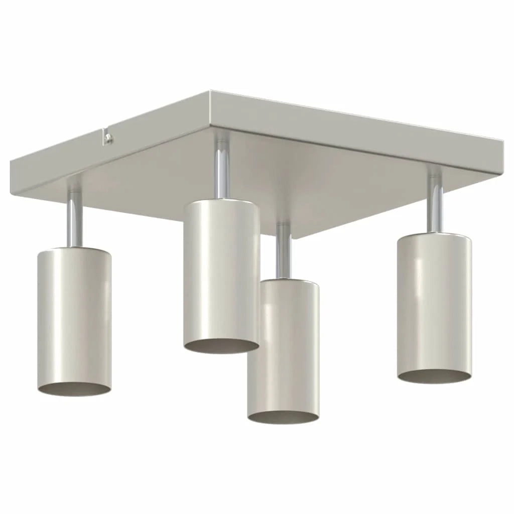 Faretto da soffitto cilindrico moderno orientabile 26 x 26 x 16,5 cm in metallo nichelato 02_0058310