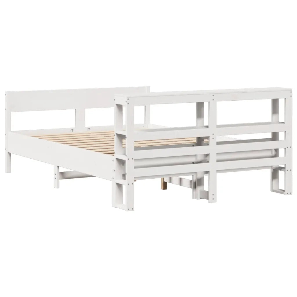 vidaXL Letto senza Materasso Bianco 160x200 cm Legno Massello di Pino