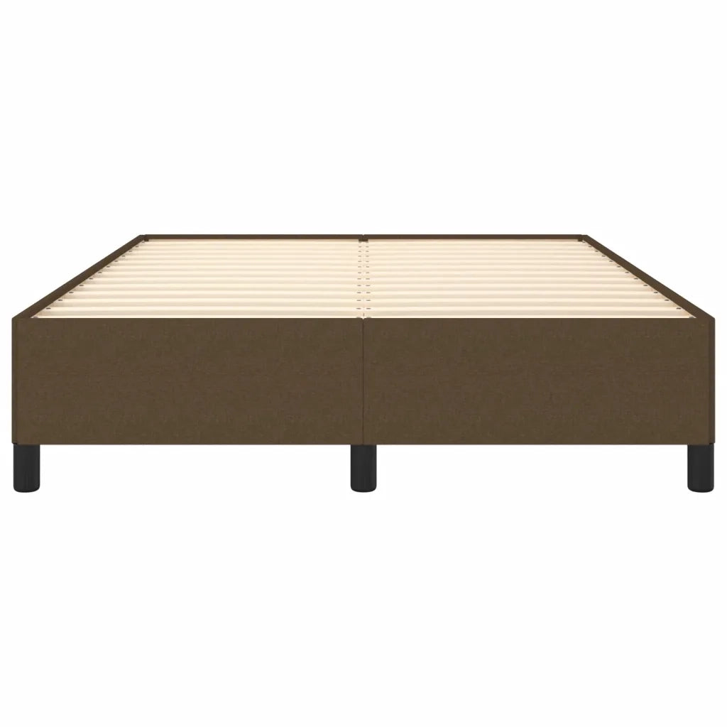 Letto matrimoniale | Letto per adulti | Giroletto senza Materasso Marrone Scuro 140x200 cm Tessuto