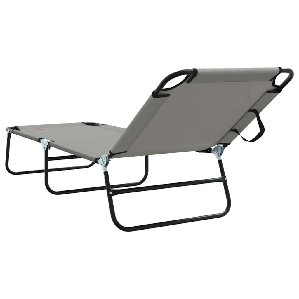 Lettino prendisole pieghevole 2 pcs Grigio 188 x 57 x 86,5 cm 42003149