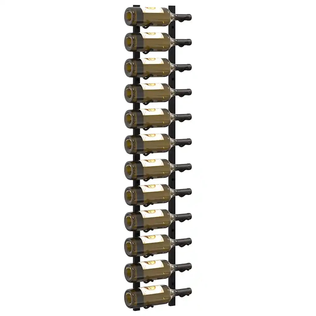Portavini da Parete per 12 Bottiglie 2 pz Nero in Ferro cod mxl 54318