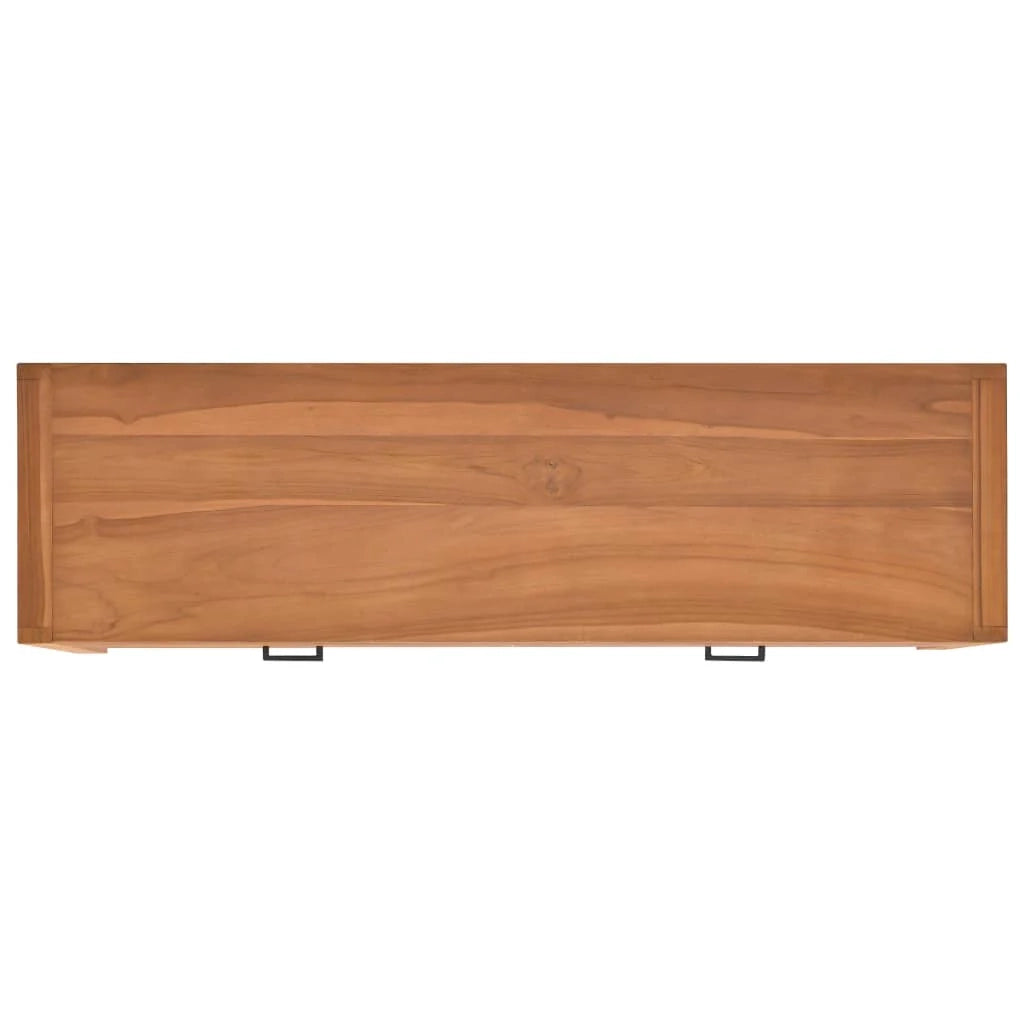 Mobile TV multimediale scaffale TV credenza mobile TV sala da pranzo soggiorno camera da letto 140 x 40 x 45 cm legno di teak marrone 02_0025938