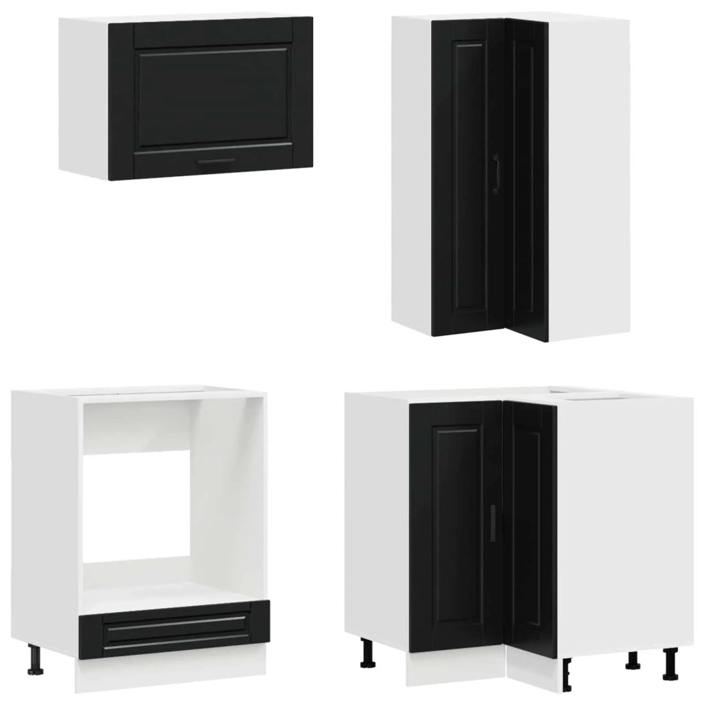Unità Cucina PORTO 8 pcs Nero Legno ingegnerizzato 3438422