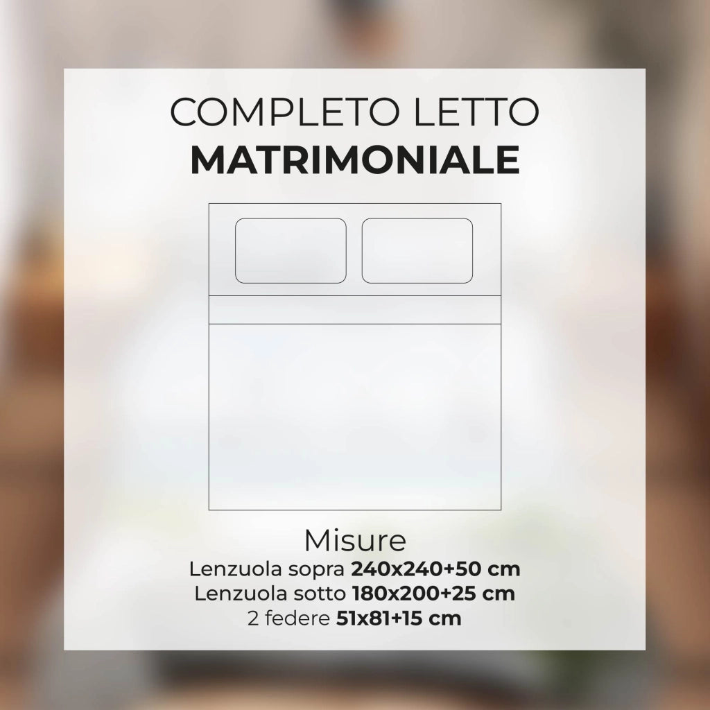 Completo Letto Lenzuola 100% Cotone Set Lenzuolo Moderno Sotto Sopra Federe Due Stampe In Altissima Definizione Dis3Dreams - Matrimoniale