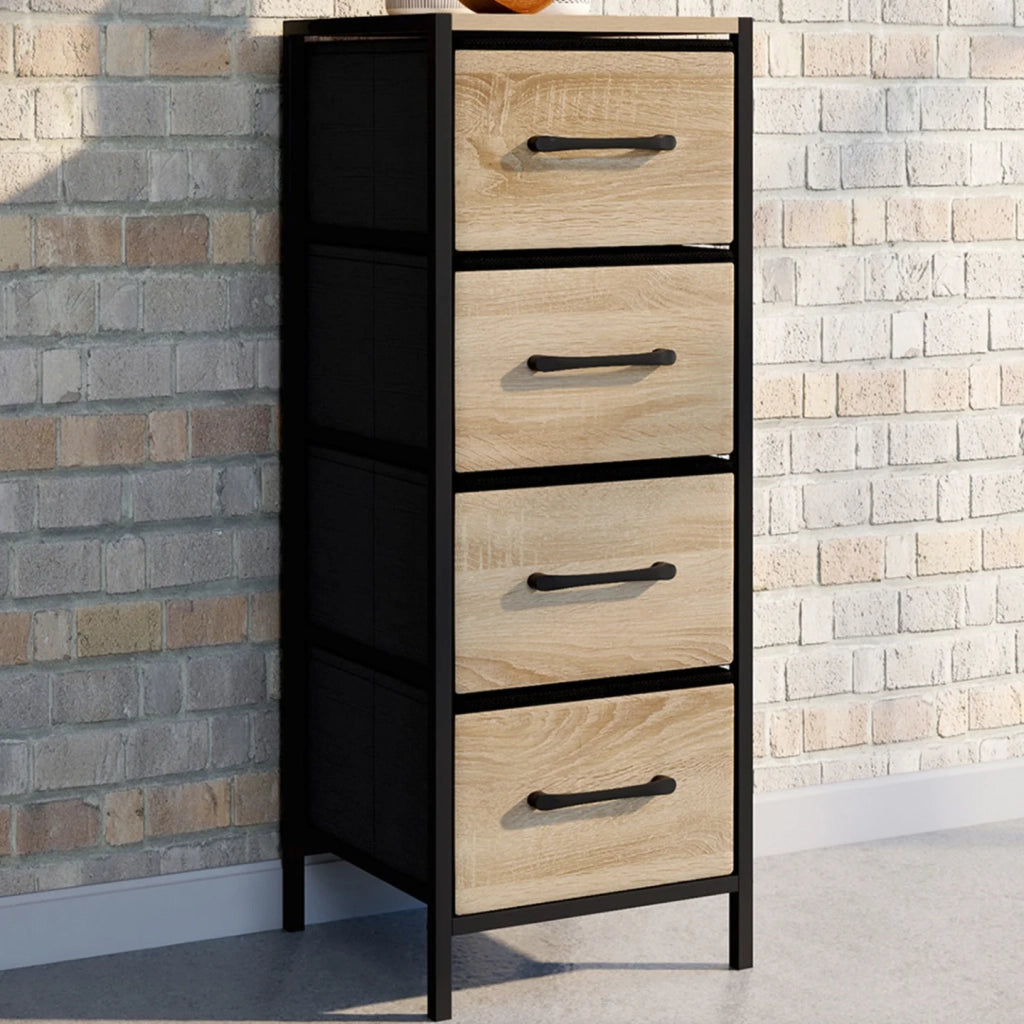 IDMarket - Mobile a 4 cassetti UTAH 30 cm chiffonnier, contenitore di design industriale