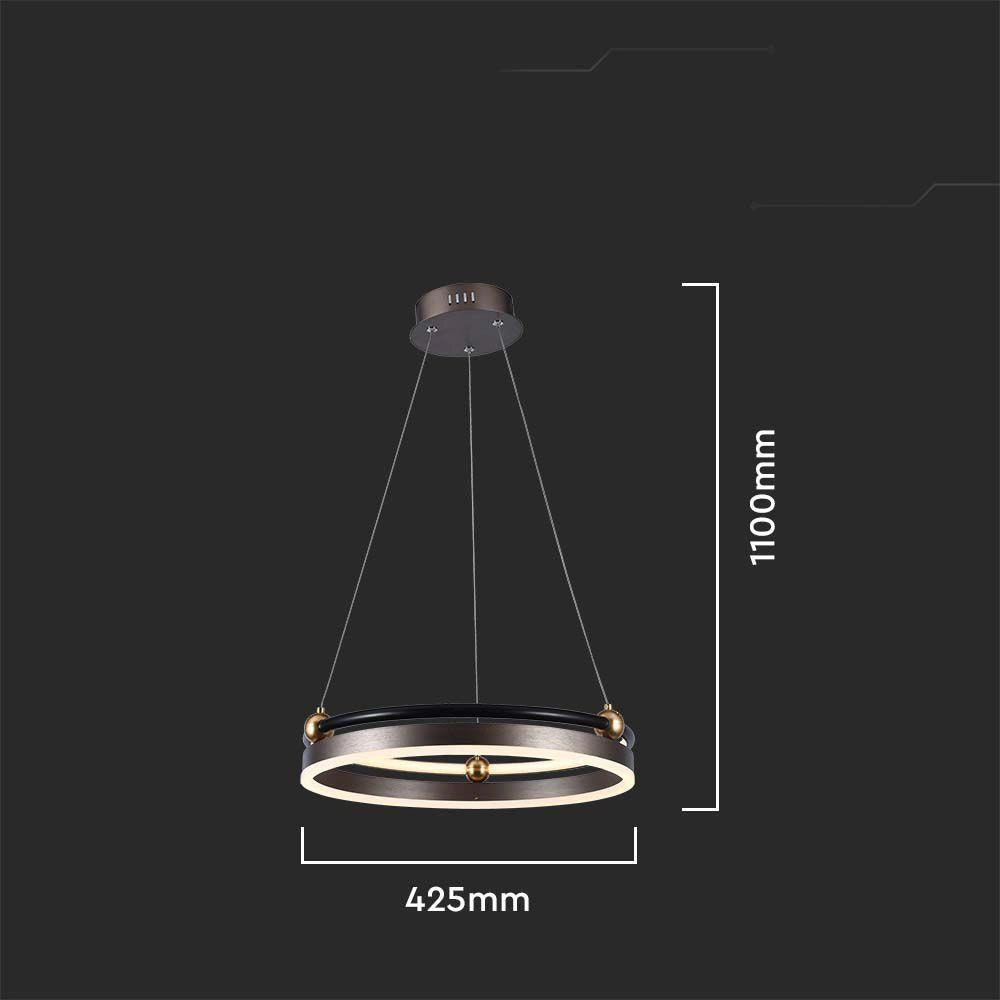 Lampada a sospensione LED 3000K anello bronzo V-TAC