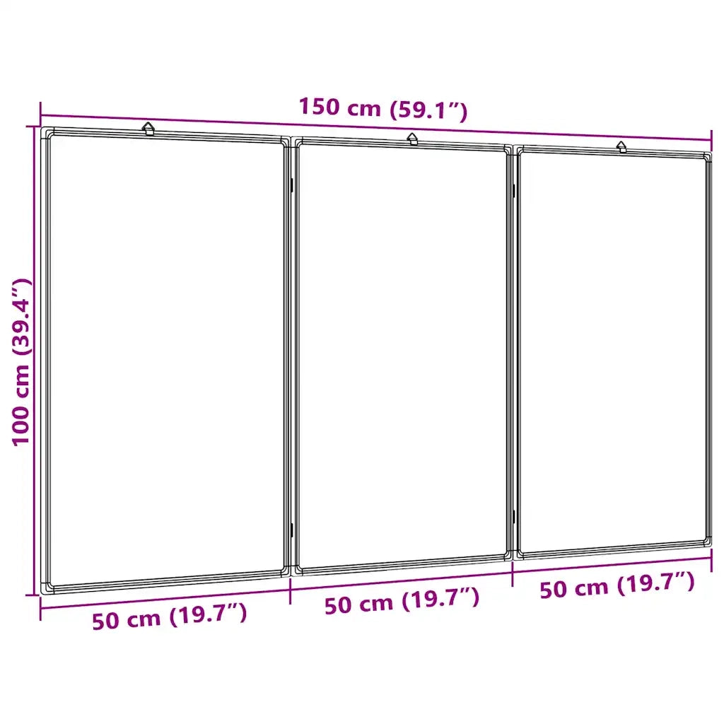 Lavagna Magnetica Pieghevole 150x100x1,7 cm in Alluminio CFW9071767