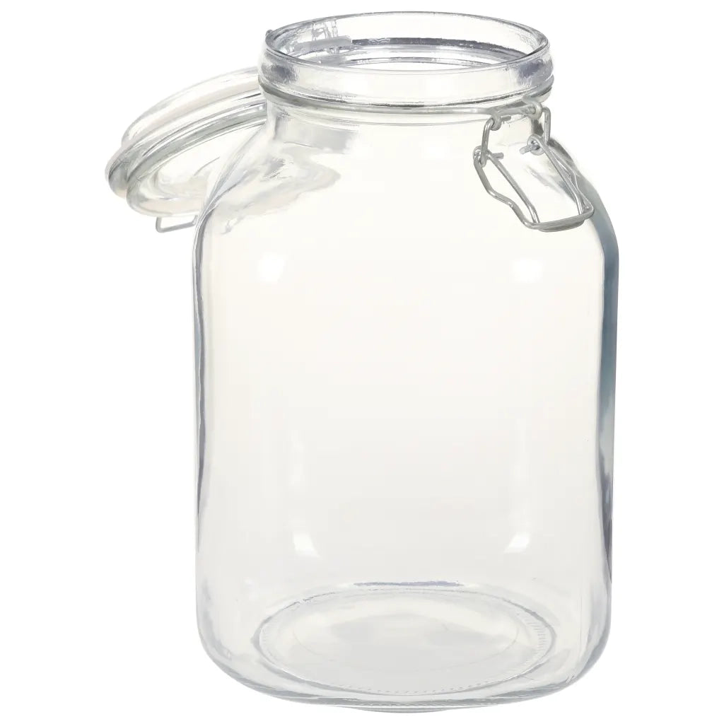 Barattoli in Vetro con Chiusura Ermetica 12 pz 3 L cod mxl 65969