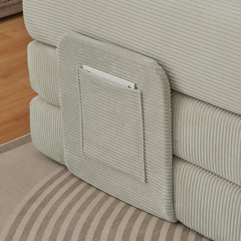 Divano letto ¨C Minimal ¨C tessuto, acciaio, 2 cuscini