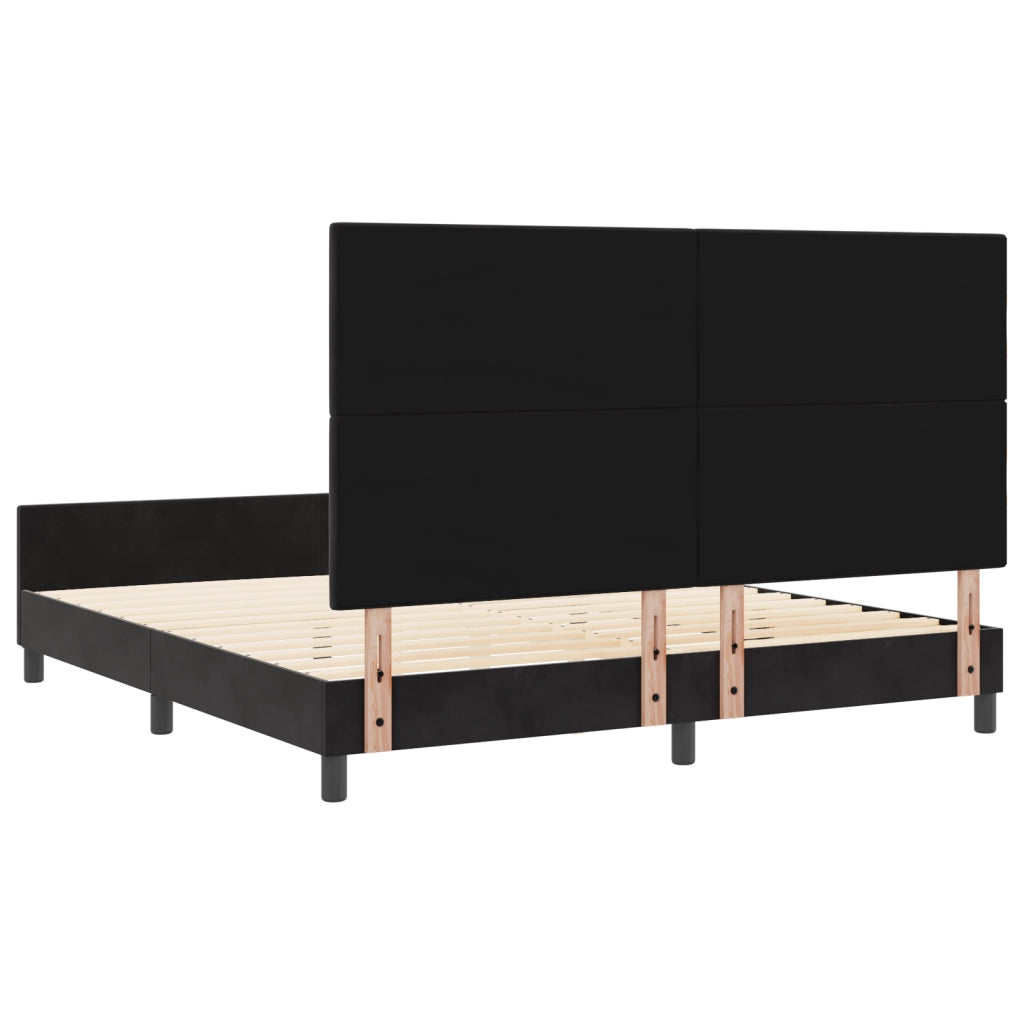 Letto in Velluto Nero  180x200 cm